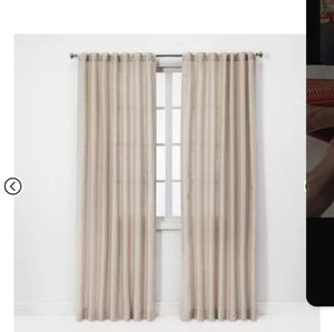 NWT - 108"x54" - Qty Of 2 - Linen Light Filtering Window Curtain Panel -Natural